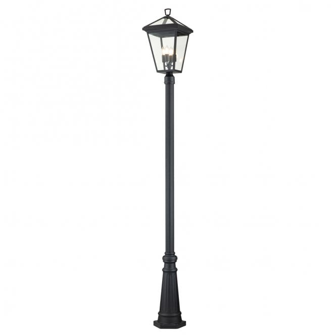 Hinkley QN-ALFORD-PLACE5-L-MB Alford Place Outdoor IP44 4 Light Lamp Post in a Museum Black Finish