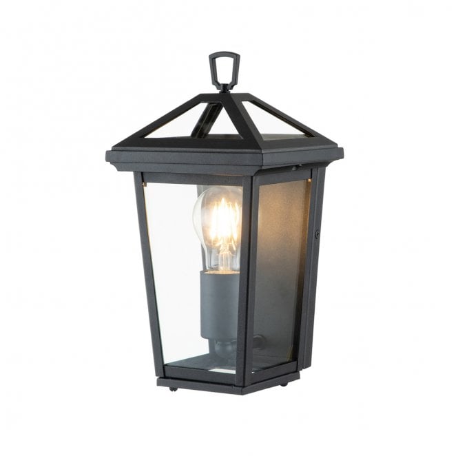 Hinkley QN-ALFORD-PLACE7-S-MB Alford Place Outdoor IP44 1 Light Half Lantern in a Museum Black Finish