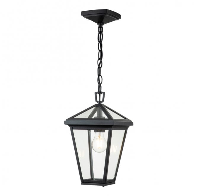 Hinkley QN-ALFORD-PLACE8-S-MB Alford Place Outdoor IP44 1 Light Small Chain Lantern in a Museum Black Finish
