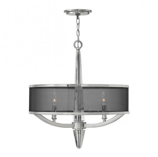 Hinkley QN-ASCHER-3P Ascher 3 Light Pendant in a Polished Nickel Finish