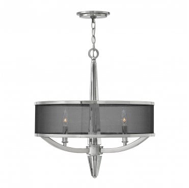 QN-ASCHER-3P Ascher 3 Light Pendant in a Polished Nickel Finish