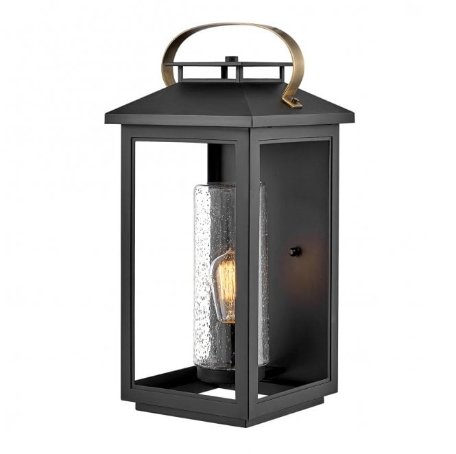 Hinkley QN-ATWATER-L-BK Atwater Outdoor IP44 1 Light Large Wall Lantern in a Black Finish