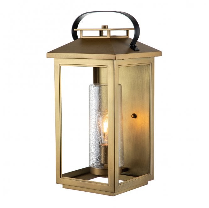 Hinkley QN-ATWATER-L-PDB Atwater Outdoor IP44 1 Light Large Wall Lantern in a Painted Distressed Brass Finish