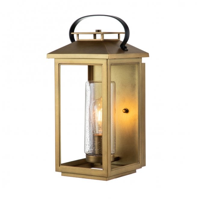 Hinkley QN-ATWATER-M-PDB Atwater Outdoor IP44 1 Light Medium Wall Lantern in a Painted Distressed Brass Finish