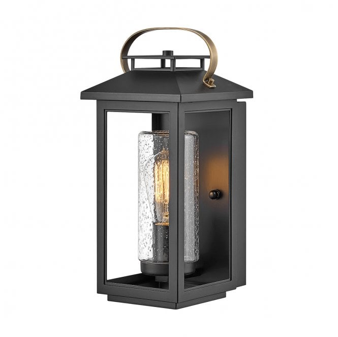 Hinkley QN-ATWATER-S-BK Atwater Outdoor IP44 1 Light Small Wall Lantern in a Black Finish