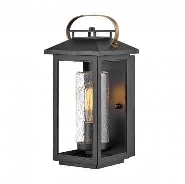 QN-ATWATER-S-BK Atwater Outdoor IP44 1 Light Small Wall Lantern in a Black Finish