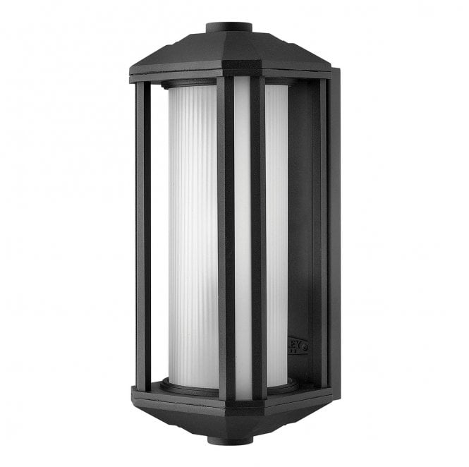 Hinkley QN-CASTELLE-M-BLK Castelle Outdoor IP44 1 Light Medium Wall Lantern in a Black Finish