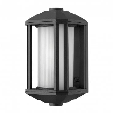 QN-CASTELLE-S-BLK Castelle Outdoor IP44 1 Light Small Wall Lantern in a Black Finish