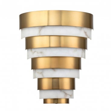 QN-ECHELON-W Echelon LED Wall Light in a Heritage Brass Finish