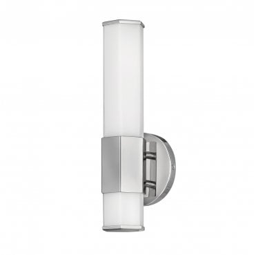 QN-FACET-LED1-PC-BATH Facet IP44 Single LED Wall Light in a Polished Chrome Finish