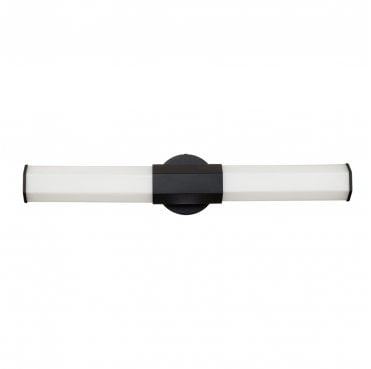 QN-FACET-LED2-BK-BATH Facet IP44 Dual LED Wall Light in a Matt Black Finish