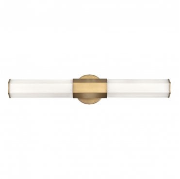 QN-FACET-LED2-HB-BATH Facet IP44 Dual LED Wall Light in a Heritage Brass Finish