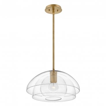QN-LOTUS-P-HBR Lotus 1 Light Pendant in a Hertiage Brass Finish