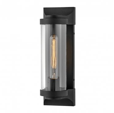 QN-PEARSON-M-TK Pearson Outdoor IP44 1 Light Medium Wall Lantern in a Textured Black Finish