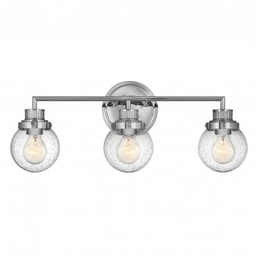 QN-POPPY3-PC-BATH Poppy IP44 3 Light Wall Light in a Polished Chrome Finish