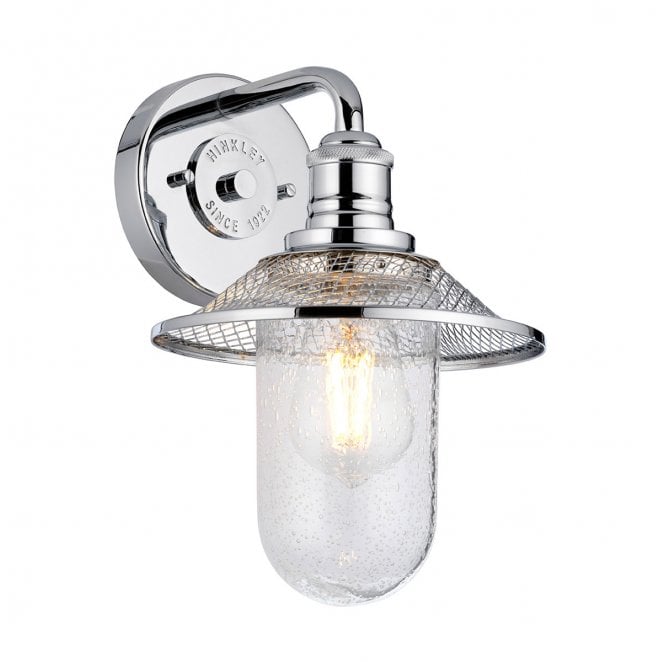Hinkley QN-RIGBY1-BATH-PC Rigby IP44 1 Light Wall Light in a Polished Chrome Finish