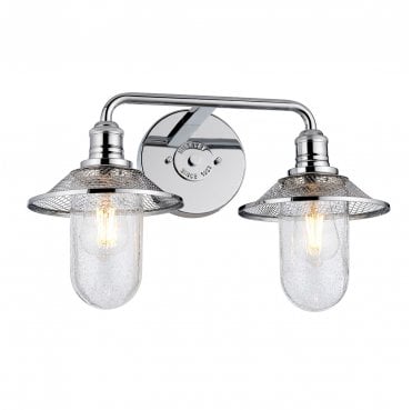 QN-RIGBY2-BATH-PC Rigby IP44 2 Light Wall Light in a Polished Chrome Finish