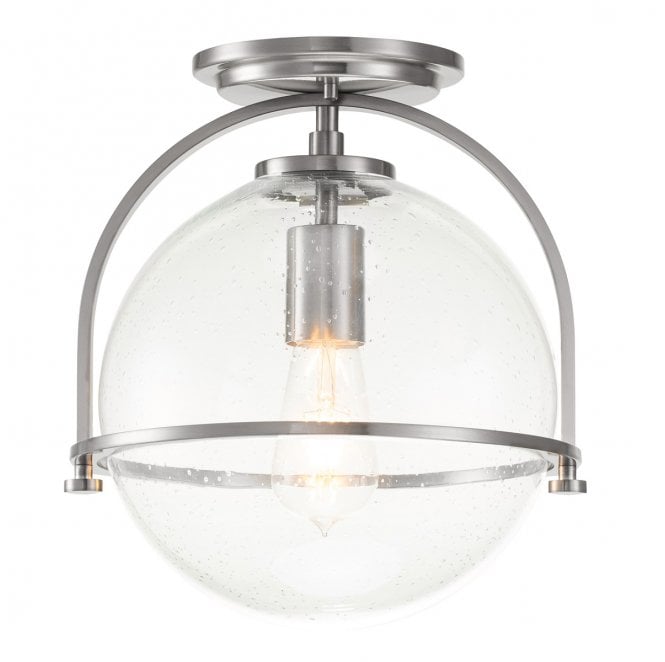 Hinkley QN-SOMERSET-F-C-BN Somerset 1 Light Flush Mount in a Brushed Nickel Finish