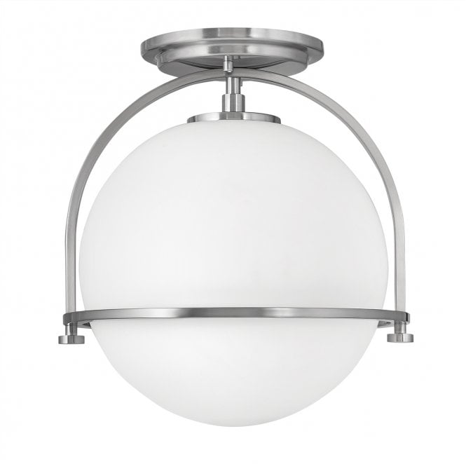 Hinkley QN-SOMERSET-F-O-BN Somerset 1 Light Flush Mount in a Brushed Nickel Finish