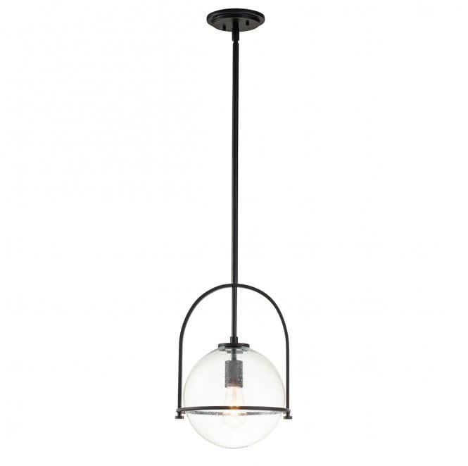 Hinkley QN-SOMERSET-P-C-BK Somerset 1 Light Medium Pendant in a Black Finish
