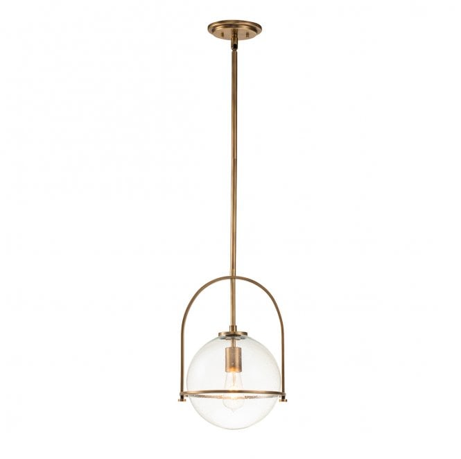 Hinkley QN-SOMERSET-P-C-HB Somerset 1 Light Medium Pendant in a Heritage Brass Finish