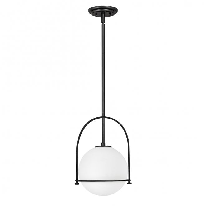 Hinkley QN-SOMERSET-P-O-BK Somerset 1 Light Medium Pendant in a Black Finish