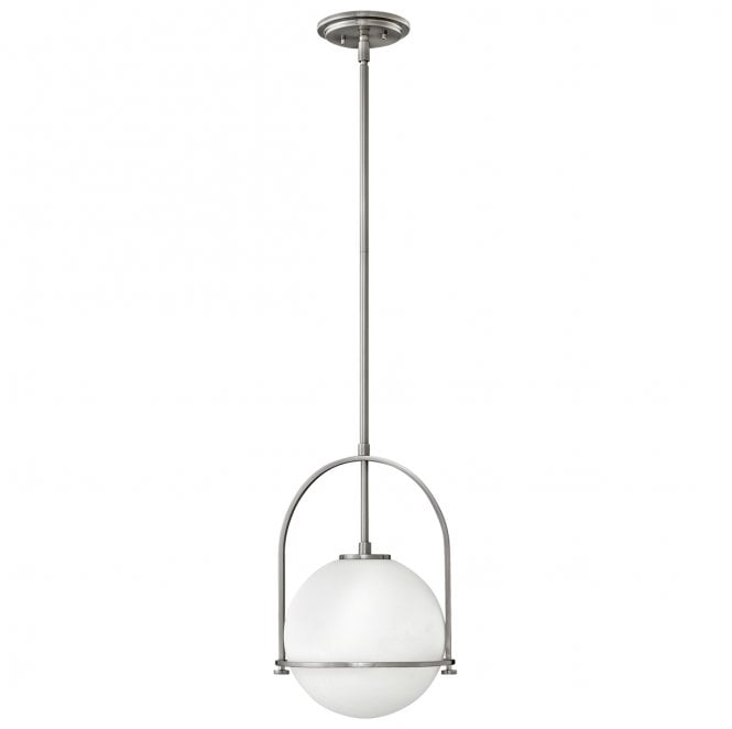 Hinkley QN-SOMERSET-P-O-BN Somerset 1 Light Medium Pendant in a Brushed Nickel Finish
