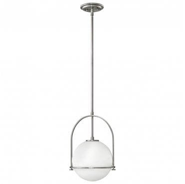 QN-SOMERSET-P-O-BN Somerset 1 Light Medium Pendant in a Brushed Nickel Finish