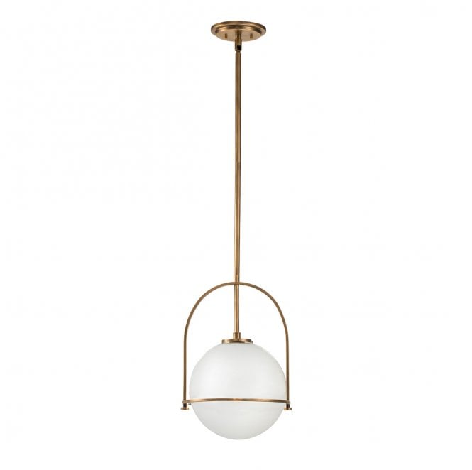 Hinkley QN-SOMERSET-P-O-HB Somerset 1 Light Medium Pendant in a Heritage Brass Finish