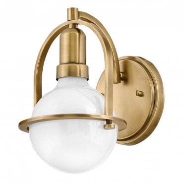 QN-SOMERSET1-HB Somerset 1 Light Wall Light in a Heritage Brass Finish
