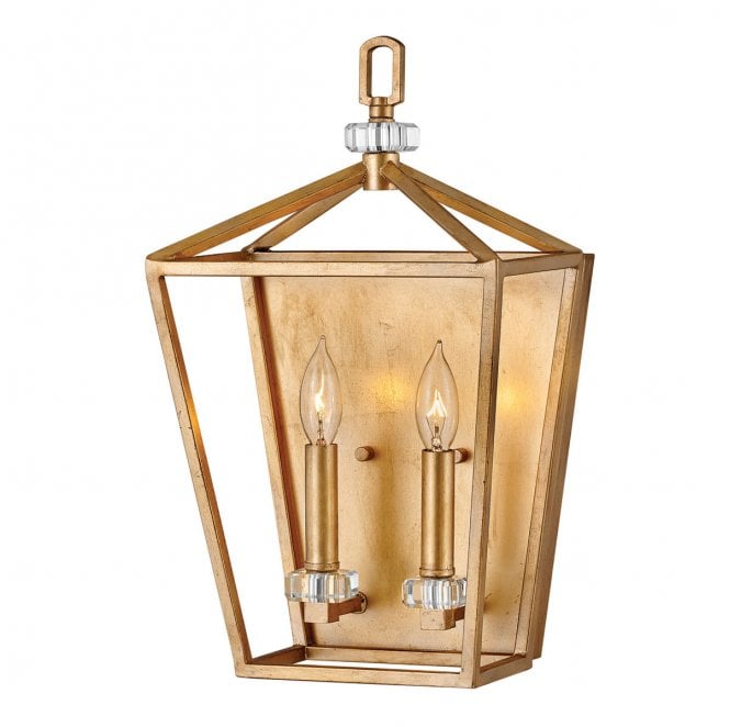 Hinkley QN-STINSON2-DBR Stinson 2 Light Wall Light in a Distressed Brass Finish