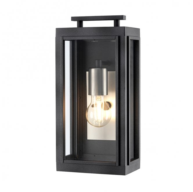 Hinkley QN-SUTCLIFFE-S-AZ Sutcliffe Outdoor IP44 1 Light Wall Lantern in an Aged Zinc and Antique Nickel Finish