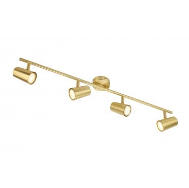 INL-31723-SBRS Harvey 4 Light Bar Spotlight in a Satin Brass Finish