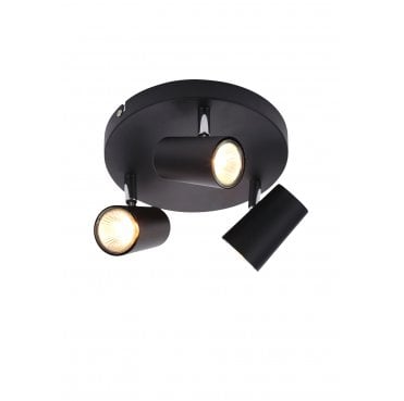 INL-31776-BLK Harvey 3 Light Ceiling Spotlight in a Black Finish