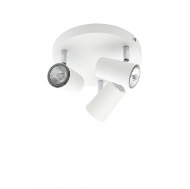 INL-31776-WHT Harvey 3 Light Ceiling Spotlight in a White Finish