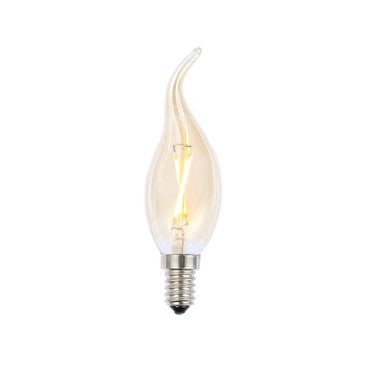 INL-C35L-LED-SES-TNT 2w SES LED Candle 2700k (Warm White) Dimmable Vintage Filament Lamp