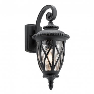 Kichler KL-ADMIRALS-COVE-M Admirals Cove Outdoor IP44 1 Light Medium Wall Lantern in a Textured Black Finish
