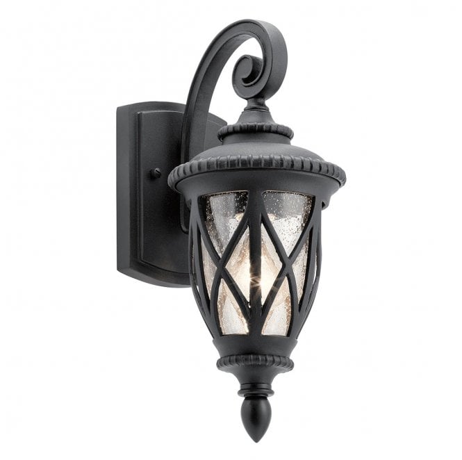 Kichler KL-ADMIRALS-COVE-S Admirals Cove Outdoor IP44 1 Light Small Wall Lantern in a Textured Black Finish