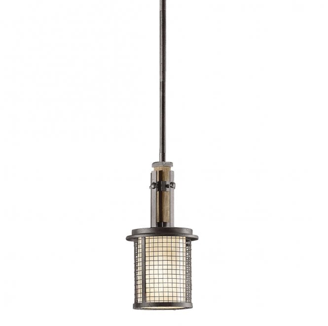 Kichler KL-AHRENDALE-MP Ahrendale 1 Light Mini Pendant in an Anvil Iron Finish