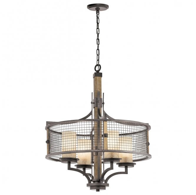 Kichler KL-AHRENDALE4 Ahrendale 4 Light Chandelier in an Anvil Iron Finish