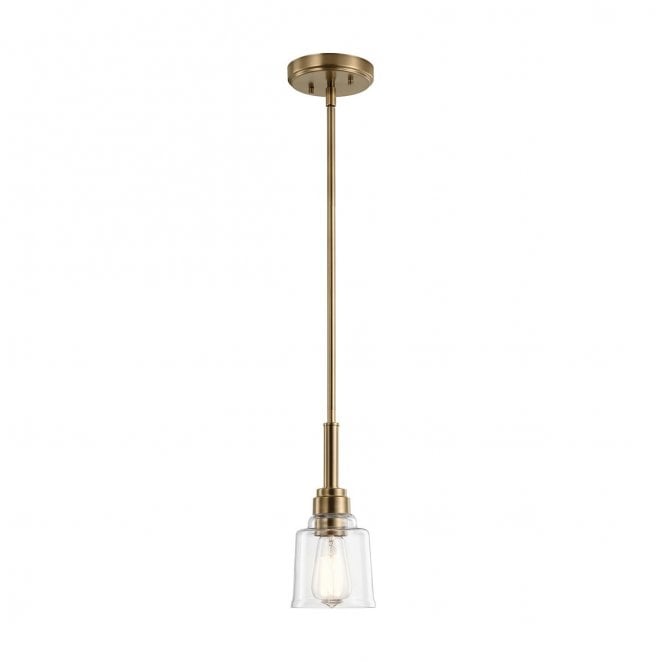 Kichler KL-AIVIAN-P-WBR Aivian 1 Light Pendant in a Weathered Brass Finish