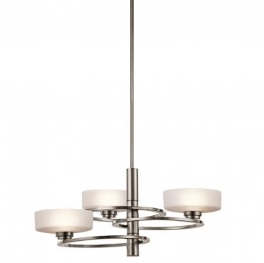 KL-ALEEKA3 Aleeka 3 Light Chandelier in a Classic Pewter Finish