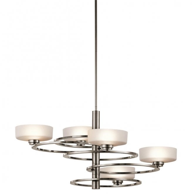 Kichler KL-ALEEKA5B Aleeka 5 Light Chandelier in a Classic Pewter Finish