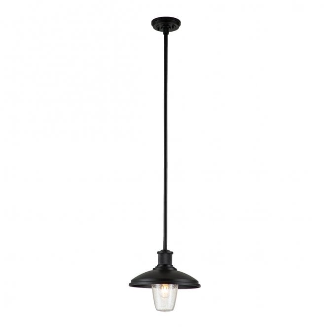 Kichler KL-ALLENBURY-P-M-BKT Allenbury Outdoor IP44 1 Light Outdoor Pendant in a Textured Black Finish