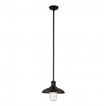 KL-ALLENBURY-P-M-BKT Allenbury Outdoor IP44 1 Light Outdoor Pendant in a Textured Black Finish