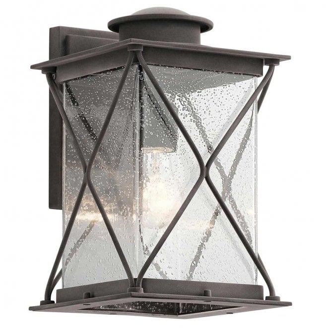 Kichler KL-ARGYLE2-M Argyle Outdoor IP44 1 Light Medium Wall Light in a Weathered Zinc Finish