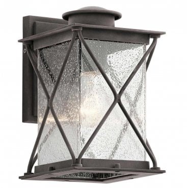 KL-ARGYLE2-S Argyle Outdoor IP44 1 Light Small Wall Light in a Weathered Zinc Finish