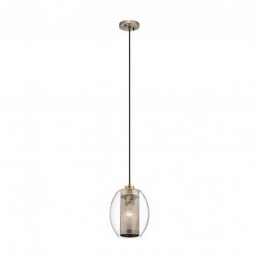 KL-ASHER-MP-AP Asher 1 Light Mini Pendant in an Antique Pewter Finish