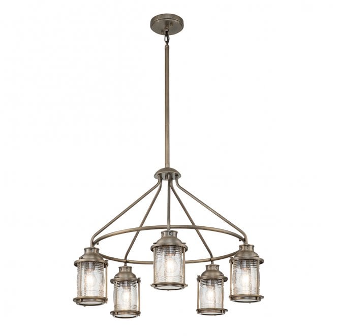 Kichler KL-ASHLANDBAY-5P-BU Ashland Bay Outdoor IP44 5 Light Chandelier in a Burnished Bronze Finish