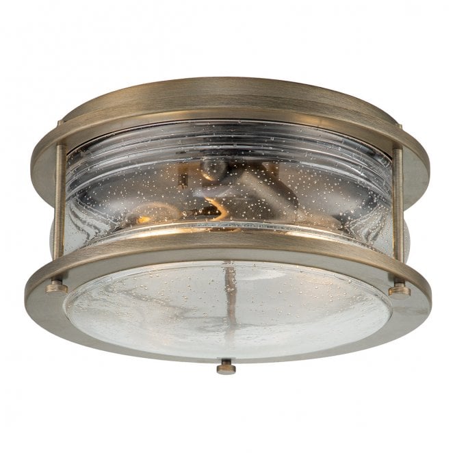 Kichler KL-ASHLANDBAY-F-BU Ashland Bay Outdoor IP44 2 Light Ceiling Flush in a Burnished Bronze Finish
